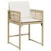 vidaXL 11-tlg. Garten-Essgruppe mit Kissen Beige Poly Rattan