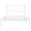 vidaXL Bettgestell mit Kopfteil Metall Wei&szlig; 100x190 cm