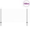 vidaXL Zaun mit Pfosten Grau 1,2 x 100 m Stahl und PVC