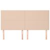 vidaXL Kopfteil Cappuccino 200x5x118/128 cm Kunstleder