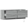 vidaXL TV-Wandschrank mit LED-Beleuchtung Grau Sonoma 100x31x35 cm
