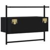 vidaXL TV-Wandschrank Schwarz 60,5x30x51 cm Holzwerkstoff