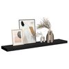 vidaXL Schweberegal Schwarz 120x23,5x3,8 cm MDF