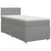 vidaXL Boxspringbett mit Matratze Hellgrau 90 x 190 cm Stoff