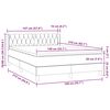 vidaXL Boxspringbett mit Matratze Dunkelblau 140x210 cm Samt