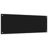vidaXL K&uuml;chenr&uuml;ckwand 2 pcs Schwarz 120 x 40 cm Geh&auml;rtetes Glas
