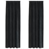 vidaXL Verdunkelungsvorh&auml;nge 2 stk. Schwarz 140 x 245 cm Samt