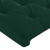 vidaXL Kopfteil Dunkelgr&uuml;n 200 x 7 x 118/128 cm Samt