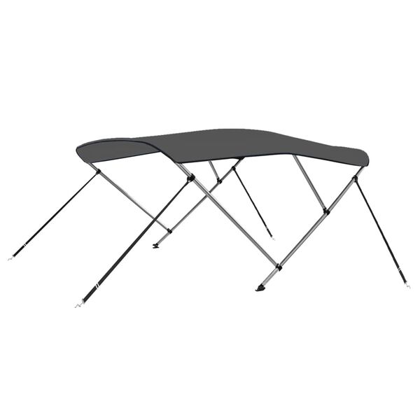 vidaXL 3-Bow Bimini Top Anthrazit 183x140x137 cm