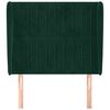 vidaXL Kopfteil mit Ohren Dunkelgr&uuml;n 103x23x118/128 cm Samt