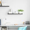 vidaXL Schweberegal Hochglanz-Grau 80x23,5x3,8 cm MDF