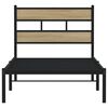 vidaXL Metallbett ohne Matratze Sonoma-Eiche 100x190 cm