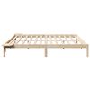 vidaXL Bettrahmen Natur 180 x 200 cm Massives Kiefernholz