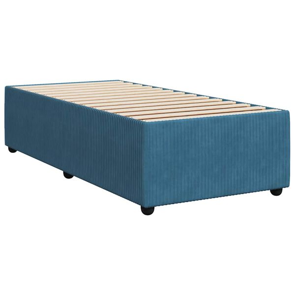 vidaXL Bettgestell Blau 90x190 cm Samt