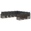 vidaXL Gartensofa-set 11 pcs Grau und Dunkelgrau Poly-Rattan