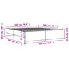 vidaXL Bettgestell Grau Sonoma 200x200 cm Holzwerkstoff und Metall