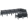 vidaXL Gartensofa-set 8 Stk. Schwarz Stahl