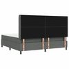 vidaXL LED Boxspringbett mit Matratze Dunkelgrau 200 x 200 cm Stoff