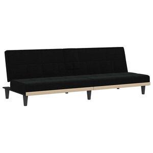 vidaXL Schlafsofa mit Getr&auml;nkehaltern Schwarz Stoff