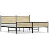 vidaXL Metallbett ohne Matratze Sonoma-Eiche 183x213 cm