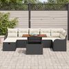 vidaXL Garten-Sofa-Set mit Speicher 8 pcs Schwarz Poly Rattan