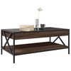 vidaXL Couchtisch mit Infinity-LED Braun Eichen-Optik 90x50x38 cm