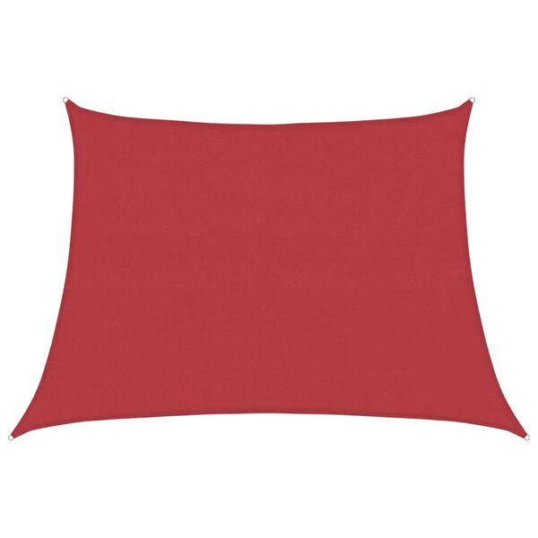 vidaXL Sonnensegel 160 g/m&sup2; Rot 4/5x3 m HDPE