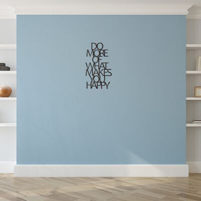 Homemania Wanddekoration Worte 41x70 cm Stahl Schwarz