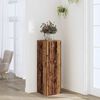 vidaXL Pflanzenst&auml;nder Altholz-Optik 33x33x100 cm Holzwerkstoff