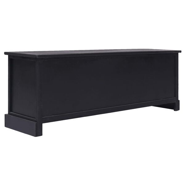 vidaXL Flurbank Schwarz 115x30x40 cm Holz