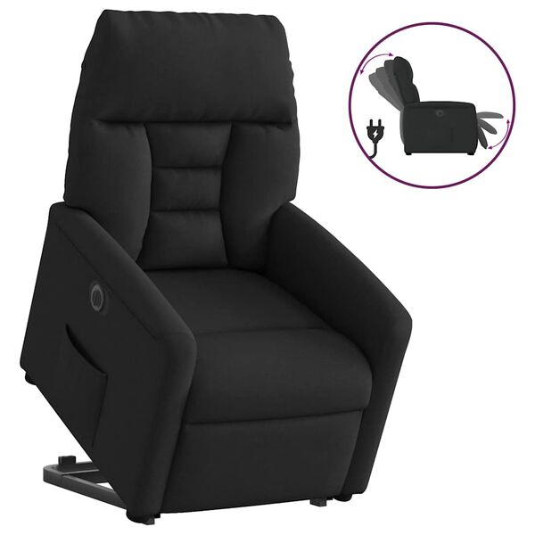 vidaXL Relaxsessel mit Aufstehhilfe Elektrisch Schwarz Stoff