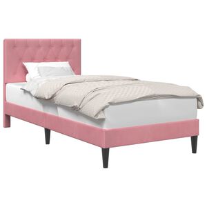 vidaXL Bettrahmen mit Kopfteil Rosa 80 x 200 cm Samt