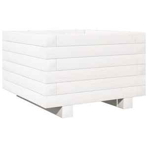 vidaXL Pflanzk&uuml;bel Wei&szlig; 40x40x26,5 cm Massivholz Kiefer