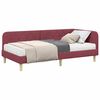 vidaXL Eckbettgestell mit Matratze Weinrot 90 x 200 cm Stoff