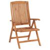 vidaXL Verstellbare Gartenst&uuml;hle mit Auflagen 4 Stk. Massivholz Teak