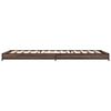 vidaXL Bettgestell Braun Eichen-Optik 75x190 cm Holzwerkstoff Metall