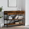 vidaXL Konsolentisch mit Schubladen und Ablagen R&auml;uchereiche