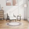 vidaXL Teppich Waschbar &phi;120 cm Hellbeige Rutschfest