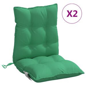 vidaXL Niedriglehner-Auflagen 2 Stk. Gr&uuml;n Oxford-Gewebe