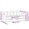 vidaXL 3-Sitzer-Sofa Creme 180 cm Samt