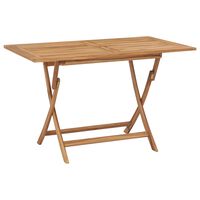 vidaXL Klappbarer Gartentisch 120x70x75 cm Teak Massivholz