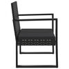 vidaXL 4-tlg. Garten-Lounge-Set mit Kissen Schwarz Poly Rattan