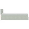 vidaXL Ottoman-Bett mit Matratze & LEDs Hellgrau 80x200 cm Samt