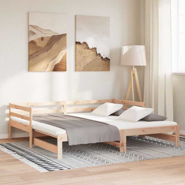 vidaXL Ausziehbares Tagesbett ohne Matratze 80x200 cm