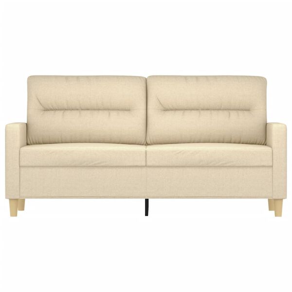 vidaXL 2-Sitzer-Sofa Creme 140 cm Stoff