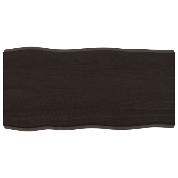 vidaXL Tischplatte 80x40x(2-6) cm Massivholz Behandelt Baumkante