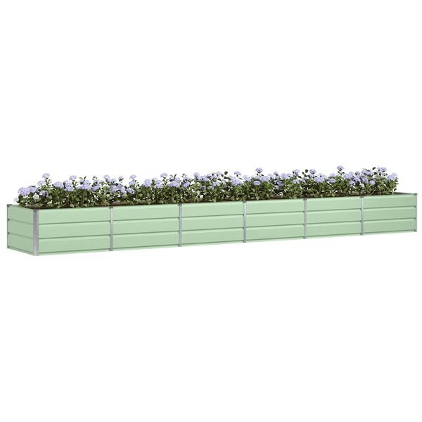vidaXL Pflanzk&uuml;bel Gr&uuml;n 480 x 80 x 45 cm Stahl