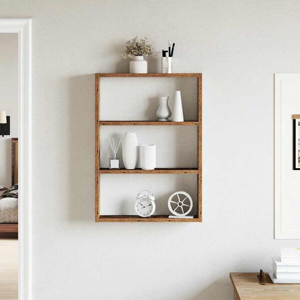 vidaXL Wandregal Altholz-Optik 43x9x60 cm Holzwerkstoff