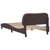 vidaXL Bettgestell ohne Matratze "Hvar" Dunkelbraun 100x200 cm Stoff
