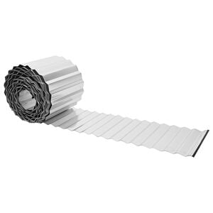 vidaxl Raseneinfassung 10 m x 30 cm Verzinkter Stahl Silber